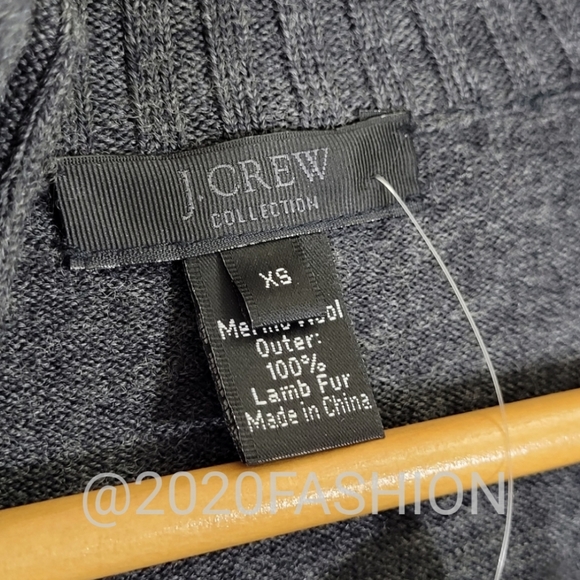 J. Crew Collection Lambs Fur Long Vest NWT - Picture 9 of 9